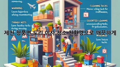 제천 청풍면 도리 이사 청소, 친환경으로 깨끗하게!