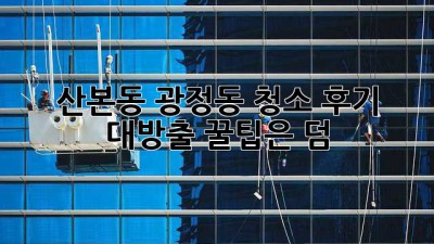 산본동 광정동 청소 후기 대방출✨ 꿀팁은 덤!